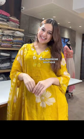 Floral Anarkali Dupatta Set
